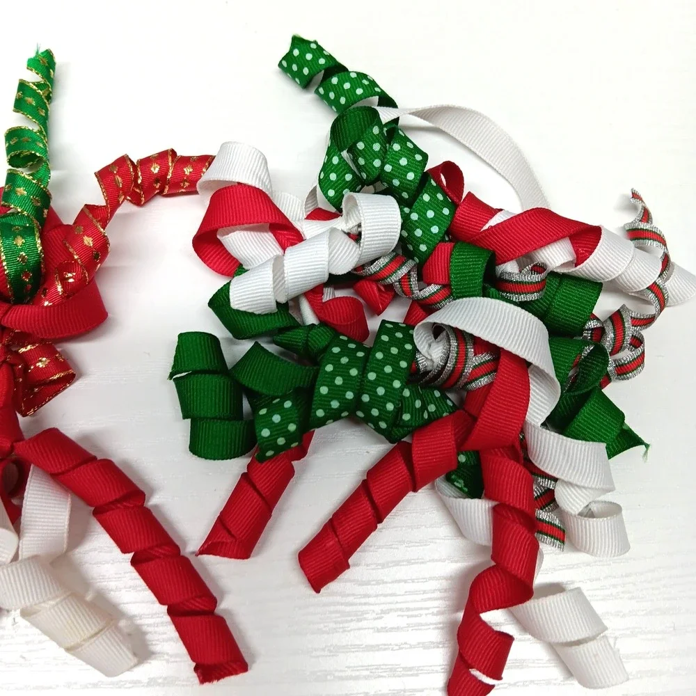 Y2K Christmas Hair Accessories Corker Hair Ties‎ Snap Clips 4 Piece Lot